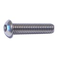 Midwest Fastener 1/4"-20 x 1-1/4 in Torx Button Machine Screw, Plain Stainless Steel, 6 PK 77776